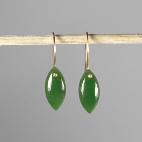 Jade Leaf Drop Earrings