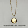14K Gold Petite Pendant - Pebble + Diamond