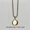 14K Gold Petite Pendant - Pebble