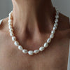 Wabi Sabi White Baroque Pearl Necklace