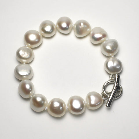 Wabi Sabi Medium Pearl Bracelet - White