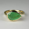 Emerald Leaf Wrap Ring