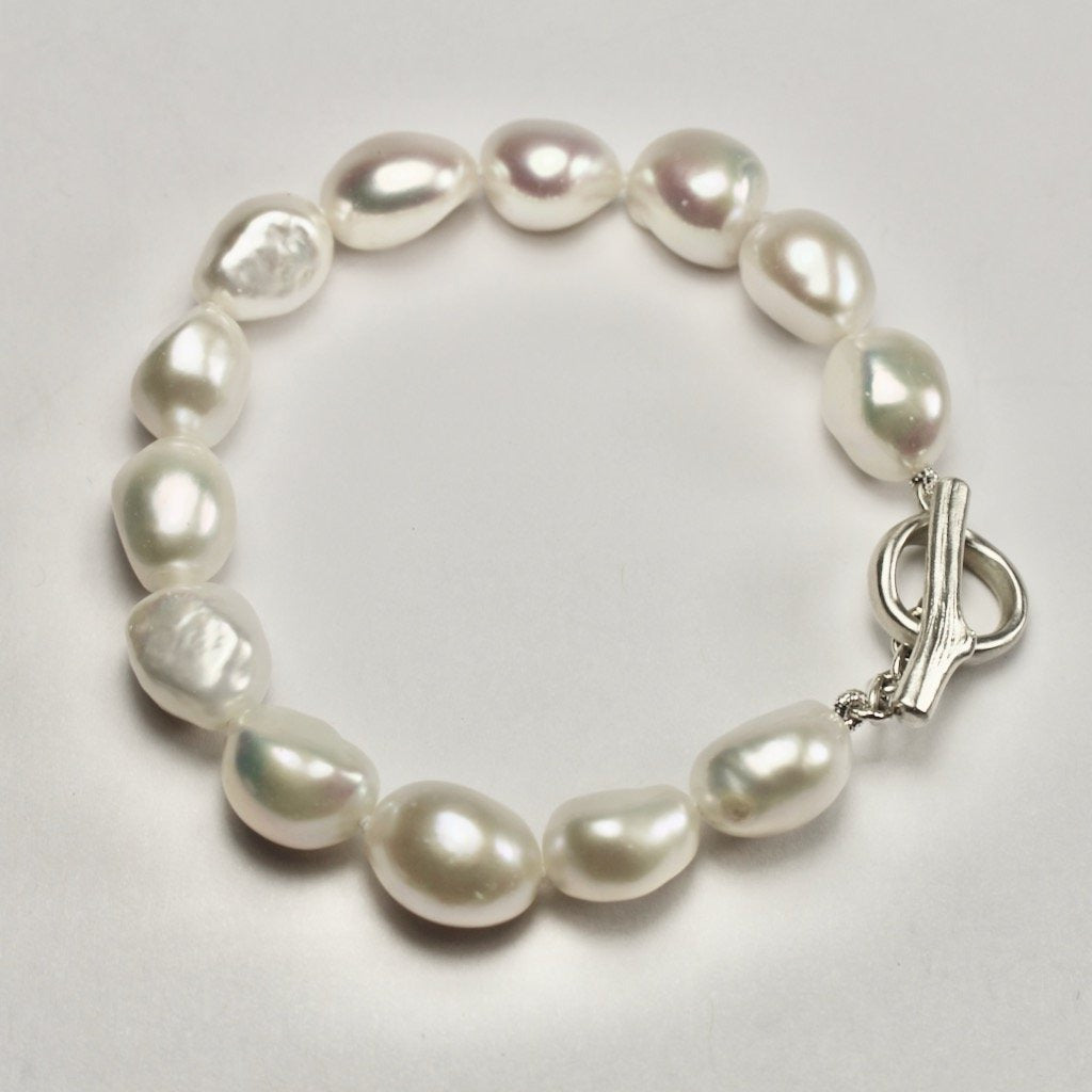 Wabi Sabi Small Pearl Bracelet - White