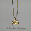 14K Gold Petite Pendant - Lily Pad