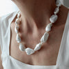 Wabi Sabi Large White Baroque Pearl Necklace
