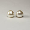 Wabi Sabi 14K White Baroque Pearl Stud Earrings Medium