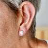 Wabi Sabi 14K White Baroque Pearl Stud Earrings Small