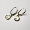 Sterling Silver Pebble & Sapphire Earrings
